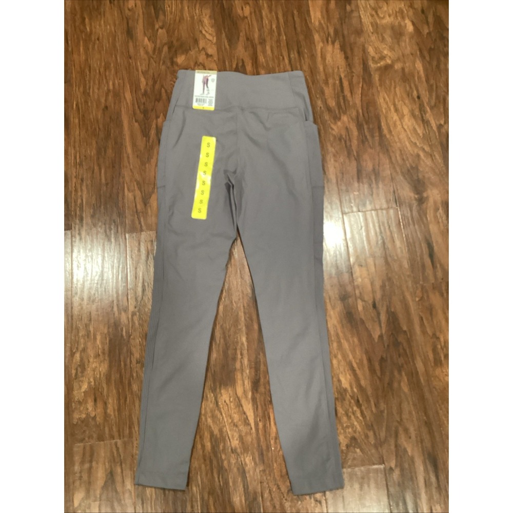 Mondetta Women's Ribbed High Rise Pants Straight Leg in Light  Lilac Size S - Picture 4 of 4